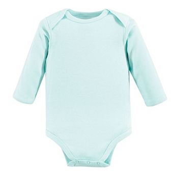 Luvable Friends Long-Sleeve Cotton Bodysuits 1 pk Aqua, 18-24 Months