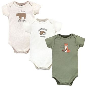 Hudson Baby Cotton Bodysuits, Forest Fox, 0-3 Months