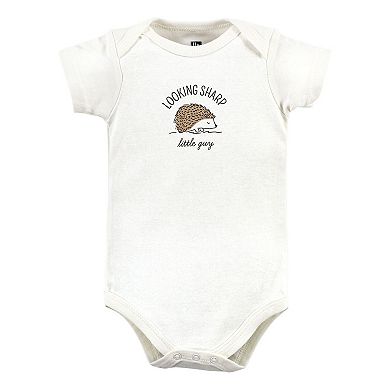 Hudson Baby Cotton Bodysuits, Forest Fox, 0-3 Months