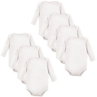 Luvable Friends Cotton Long-Sleeve Bodysuits 7 pk White