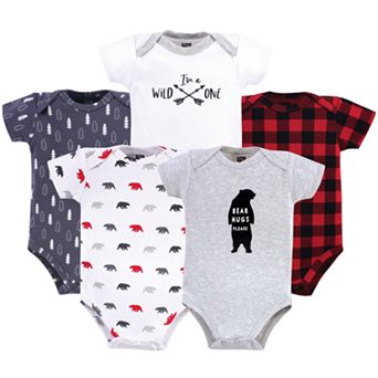 Hudson Baby Cotton Bodysuits 5 pk Baby Bear