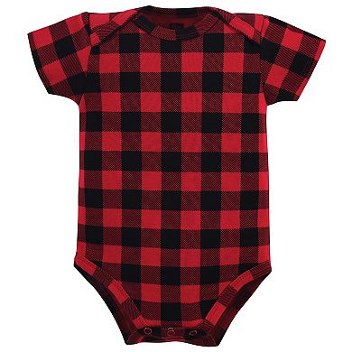 Hudson Baby Cotton Bodysuits 5pk, Baby Bear