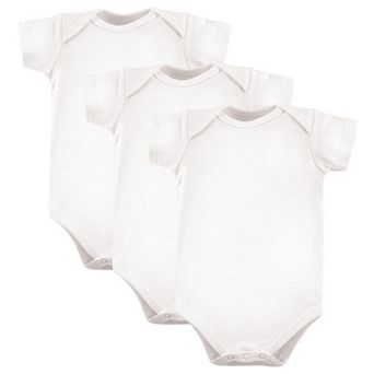 Luvable Friends Cotton Bodysuits 3 pk White