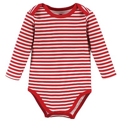 Hudson Baby Unisex Baby Cotton Long-Sleeve Bodysuits, Christmasaurus