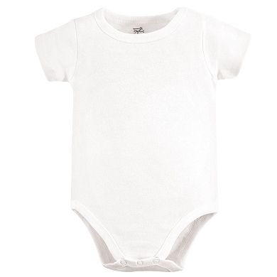 Touched by Nature Organic Cotton Bodysuits 5pk, White, 0-3 Months