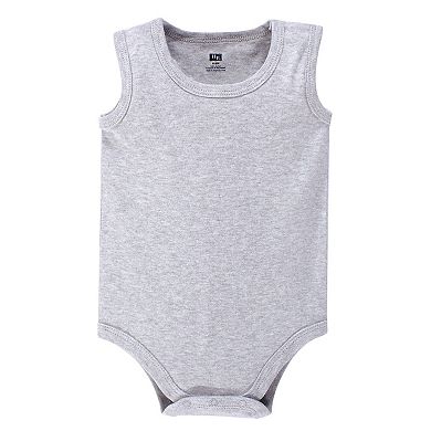 Hudson Baby Cotton Sleeveless Bodysuits 8pk, Heather Gray, 6-9 Months