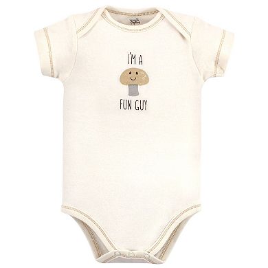 Touched by Nature Organic Cotton Bodysuits 5pk, Mushroom