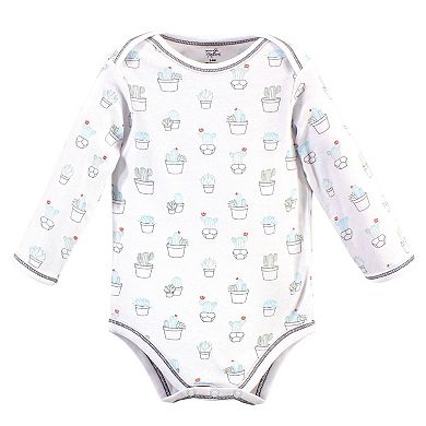 Touched by Nature Organic Cotton Long-Sleeve Bodysuits 5pk, Cactus