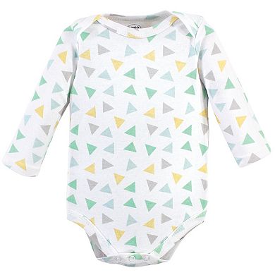 Luvable Friends Cotton Long-Sleeve Bodysuits 5pk, Unisex Basic Elephant