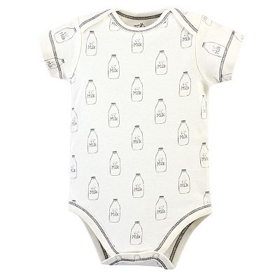 Touched by Nature Organic Cotton Bodysuits 5pk, Farm Friends