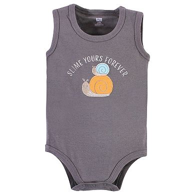 Hudson Baby Unisex Baby Cotton Sleeveless Bodysuits, Bunny And Bee