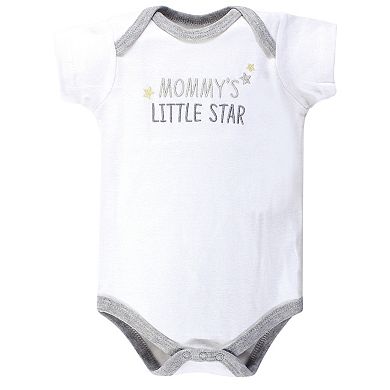 Hudson Baby Cotton Bodysuits 6pk, Star And Moon