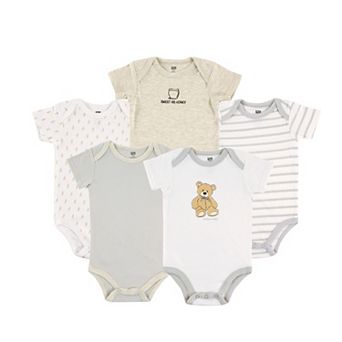 Hudson Baby Cotton Bodysuits 5 pk Bear