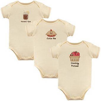 Touched by Nature Organic Cotton Bodysuits 3 pk Strawberries