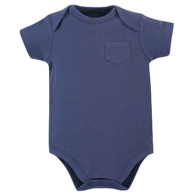 Touched by Nature Organic Cotton Bodysuits 5pk, Blue Whale