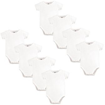 Touched by Nature Organic Cotton Bodysuits 8 pk White