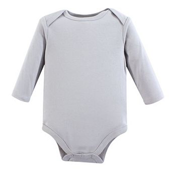 Luvable Friends Long-Sleeve Cotton Bodysuits 1 pk Gray, 18-24 Months
