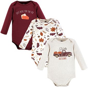 Hudson Baby Unisex Baby Cotton Long-Sleeve Bodysuits, Hello Autumn