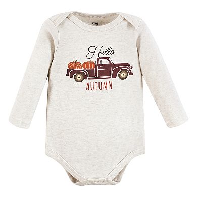 Hudson Baby Unisex Baby Cotton Long-Sleeve Bodysuits, Hello Autumn