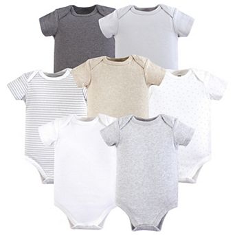 Hudson Baby Cotton Bodysuits 7 pk Neutral Basic