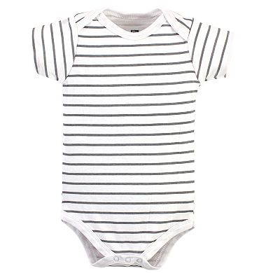Hudson Baby Cotton Bodysuits 5pk, Prints Modern Elephant