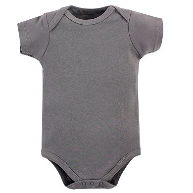 Hudson Baby Cotton Bodysuits 5pk, Prints Modern Elephant