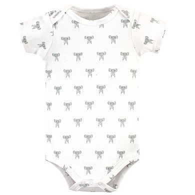 Hudson Baby Cotton Bodysuits 5pk, Prints Modern Elephant