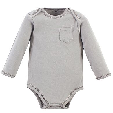 Touched by Nature Organic Cotton Long-Sleeve Bodysuits 5pk, Farm Friends