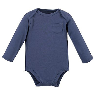 Touched by Nature Organic Cotton Long-Sleeve Bodysuits 5pk, Blue Whale