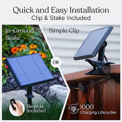 Brightech Ambience Pro 48 Ft. Outdoor Solar Led String Lights With Remote Control