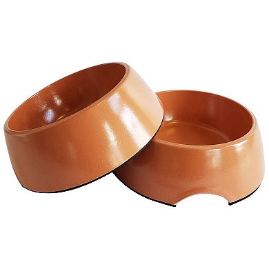 Country Living Set Of 2 Natural Fiber Dog Bowls Teal/32oz