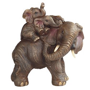 FC Design 5.75"W Realistic Lifelike Elephant Playing with Cub Figurine Home Room Decor