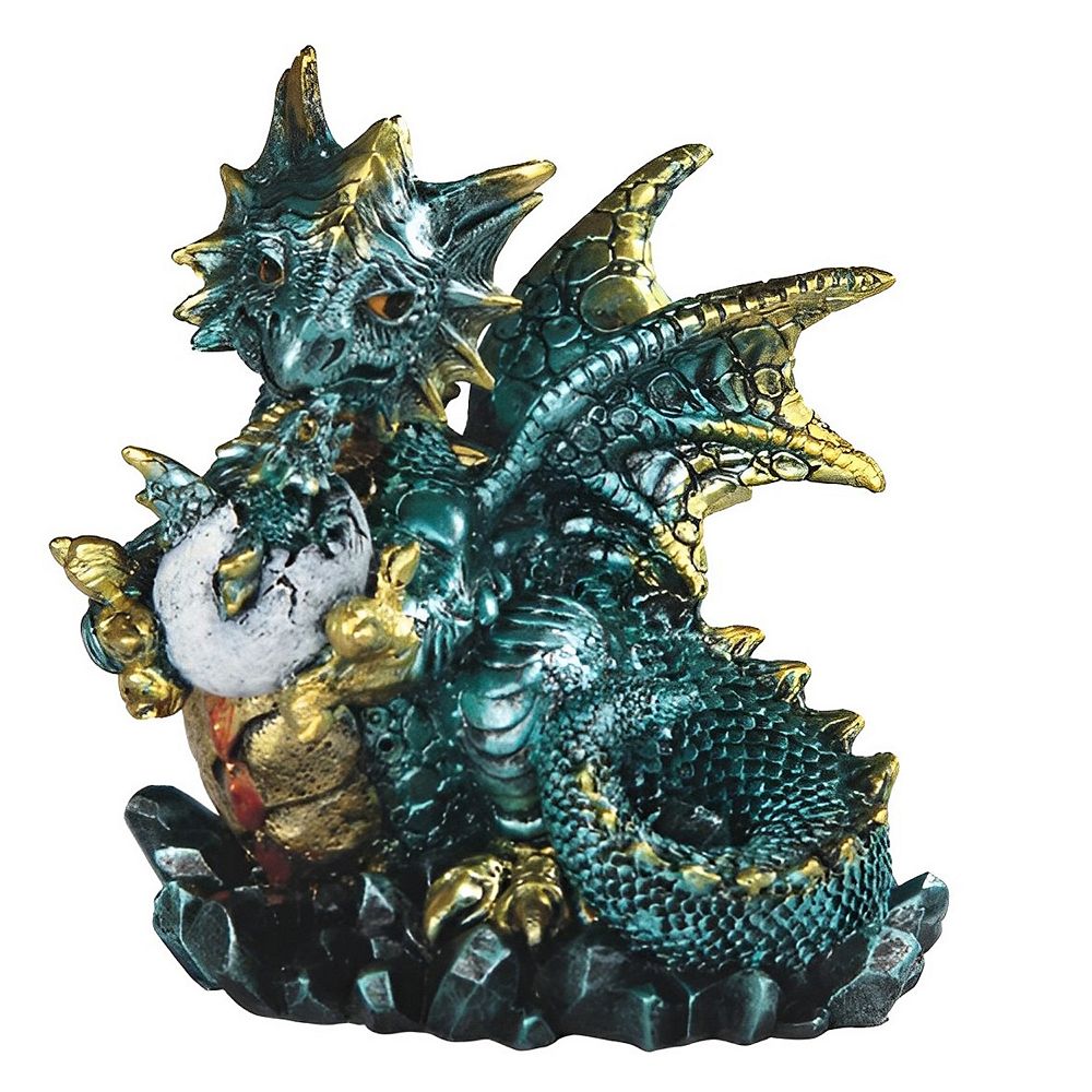 Blue Dragon in Standing Egg - 6 inch - Resin - China - New1122 main image 0