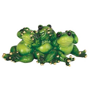 FC Design 8"W Hear-No, See-No, Speak-No Evil Frog Statue Animal Decoration Figurine Set Home Room Decor