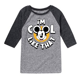 Disney's Mickey Mouse Boys 8-20 I'm Cool Raglan Graphic Tee