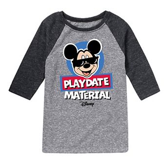 Disney's Mickey Mouse Boys 8-20 Playdate Material Raglan Graphic Tee
