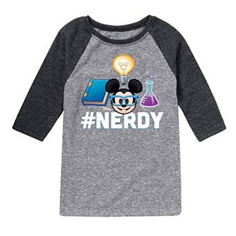 Disney's Mickey Mouse Boys 8-20 Nerdy Raglan Graphic Tee