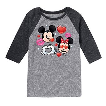 Disney's Minnie & Mickey Mouse Boys 8-20 Love Raglan Graphic Tee
