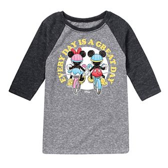 Disney's Mickey & Minnie Mouse Boys 8-20 Great Day Raglan Graphic Tee