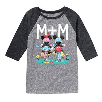 Disney's Mickey & Minnie Mouse Boys 8-20 Bike Ride Raglan Graphic Tee