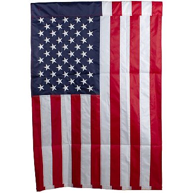 Patriotic Americana Embroidered Outdoor House Flag 28" x 40"