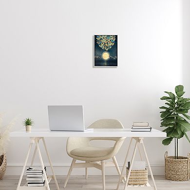 Stupell Home Decor Butterfly Balloon Moon Framed Wall Art