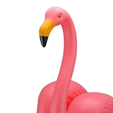 Set of 2 Tropical Pink Flamingo Outdoor Lawn Stakes 33"