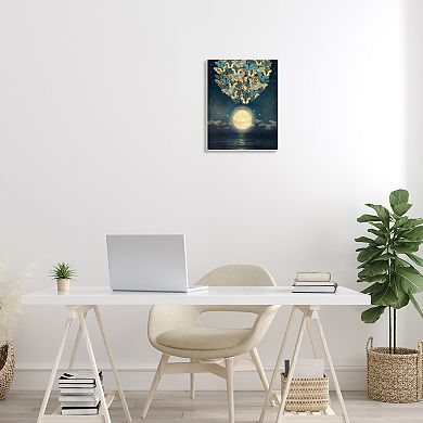 Stupell Home Decor Butterfly Balloon Moon Plaque Wall Art