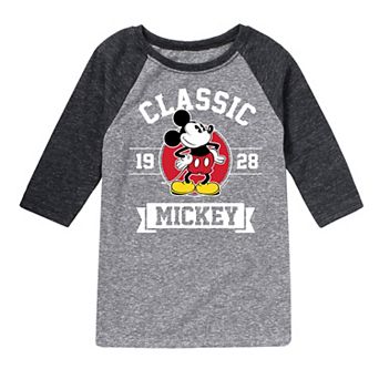 Disney's Mickey Mouse Boys 8-20 Classic 1928 Raglan Tee