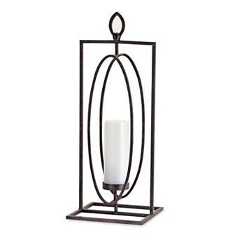 Set of 2 Brown Iron Votive Candle Holder 24"