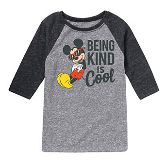 Disney's Mickey Mouse Boys 8-20 Kind Cool Raglan Tee