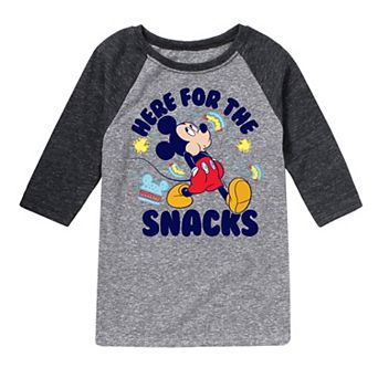 Disney's Mickey Mouse Boys 8-20 Snacks Raglan Tee