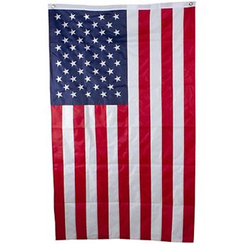 Patriotic Americana Embroidered Outdoor House Flag with Grommets 3' x 5'