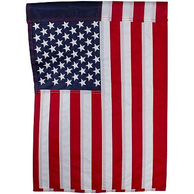 Patriotic Americana Embroidered Outdoor Garden Flag 12.5" x 18"